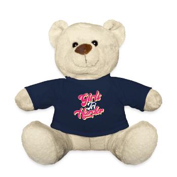 Triathlon fille jeu de mots cadeau - Nounours - bleu marine - Devant