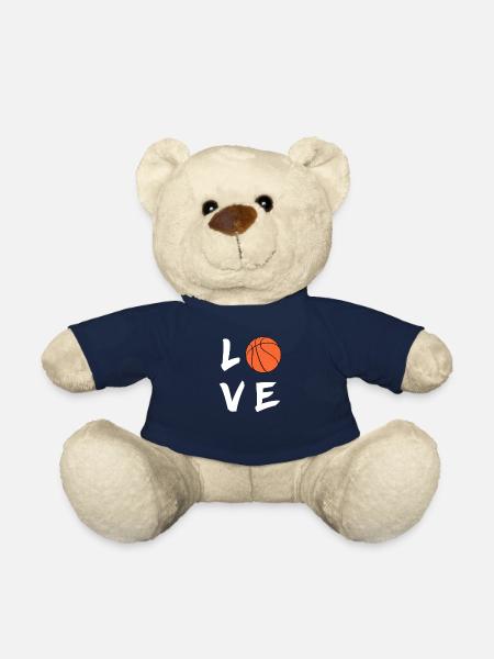 love basketball ich liebe Basketball korbball - Teddy - French Navy