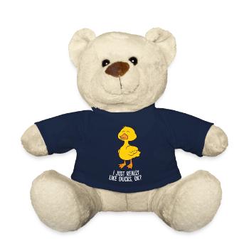 J’aime juste les canards OK ? Drôle de canard - Nounours - bleu marine - Devant
