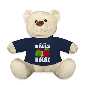 Petanque Aktuell Boule Kugeln Geschenk - Teddy - French Navy - Vorne