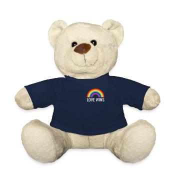 Love wins - Teddy Bear - french navy - Front