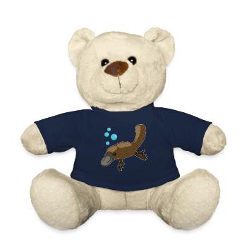 Schnabeltier Lustig Säugetiere Geschenkidee - Teddy - French Navy - Vorne