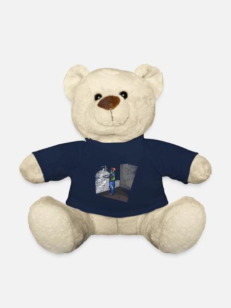 Plasterer cleaning work - Teddy Bear - french navy