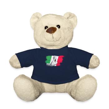 Italian flag with typical hand gesture capisci? - Teddy Bear - french navy - Front