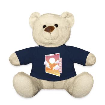 Vaporwave Aesthetic Art Retro Japanese Japan - Teddy Bear - french navy - Front