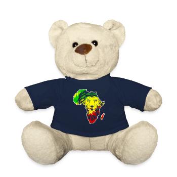 Roar Afrika Karte Lion Face Reggae Rasta Geschenk - Teddy - French Navy - Vorne