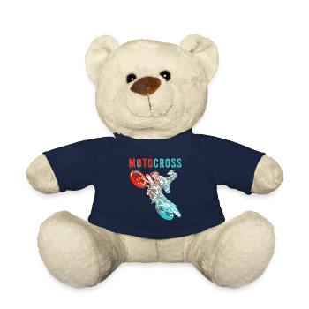Motocross gift kids dirt bike supercross - Teddy Bear - french navy - Front