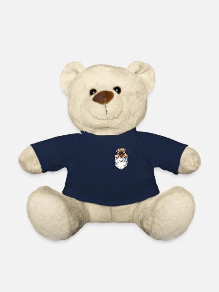 Pug Mops in Tasche - Teddy - French Navy