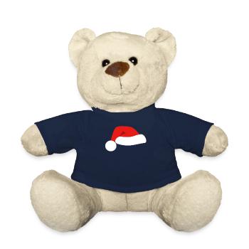 Père Noël, Noël, chapeau - Nounours - bleu marine - Devant
