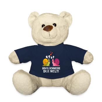 Schnecke Schneckenhaus Liebe Freunde Geschenk - Teddy - French Navy - Vorne