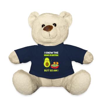 Guacamole Guac Avocado Dip Vegan - Teddy Bear - french navy - Front