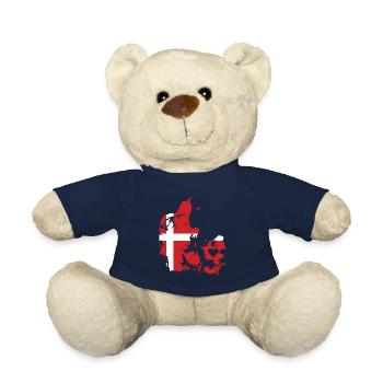 Amour Danemark Cadeau Danois Coeur - Nounours - bleu marine - Devant