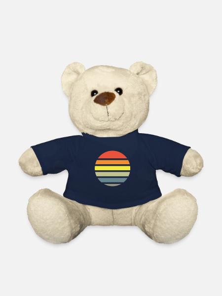 Sunset Retro Kreis Background - Teddy - French Navy