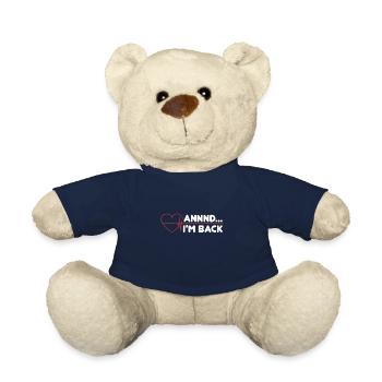 Heart attack survivor recovery patient - Teddy Bear - french navy - Front