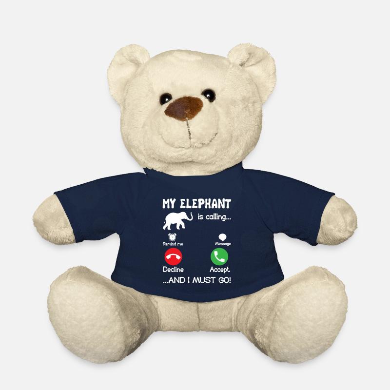 Elephant My Elephant Is Calling - Teddy Bear - french navy