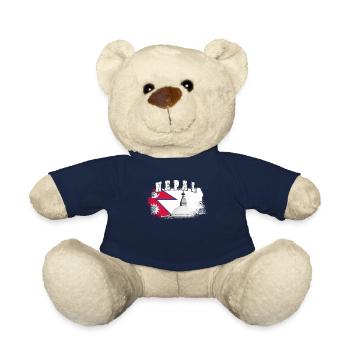 Nepal Kathmandu Flag Asia - Teddy Bear - french navy - Front