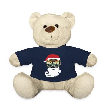 Skispringen Skiflug Weihnachten lustiges Geschenk - Teddy - French Navy - Vorne