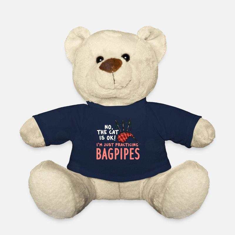 Bagpipes Bagpipe Bockpfeife Bagpiper - Teddy Bear - french navy