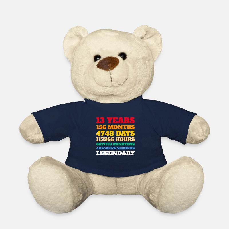 Kids 13th Birthday 13 Years Old Gift Idea - Teddy Bear - french navy