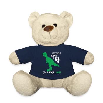 Dinosaur T-Rex Joke Dino Meme Fun Gag - Teddy Bear - french navy - Front