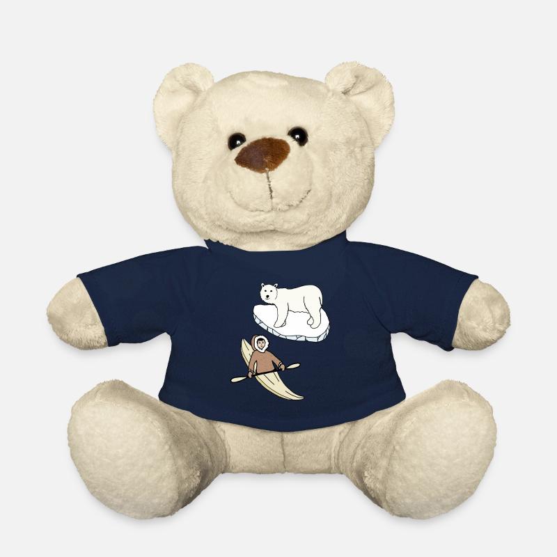 Eskimokind im Kayak und Eisbär - Teddy - French Navy