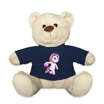 Licorne mignonne avec boule de bowling - Nounours - bleu marine - Devant
