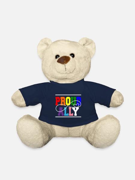 Pride Proud Ally Citation lesbienne gay - Nounours - bleu marine