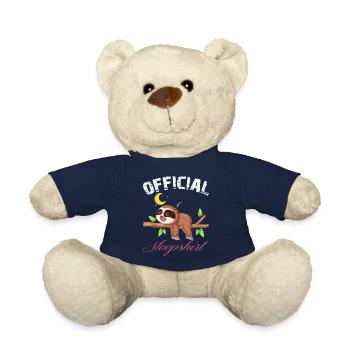 Sleep shirt sloth pajamas nightgown pajamas - Teddy Bear - french navy - Front