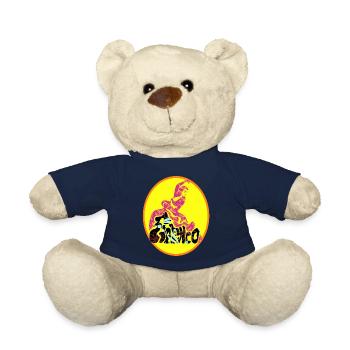 Flamenco Blumentänzer und Wort - Teddy - French Navy - Vorne