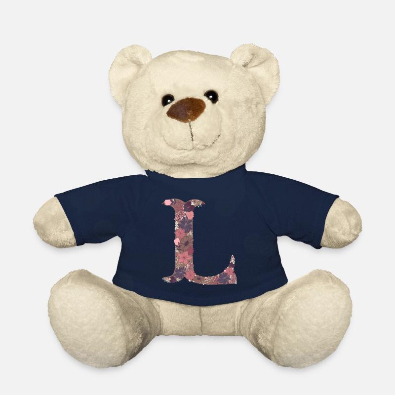 Blumenbuchstabe L - Teddy - French Navy