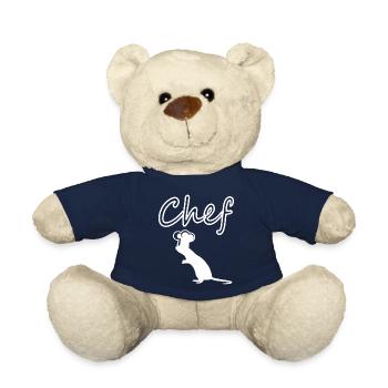 Chefkoch Comicfigur Ratte mit Kochmütze Geschenk - Teddy - French Navy - Vorne