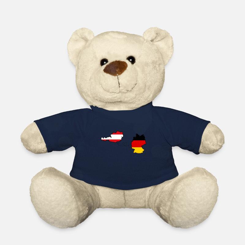 Germany and Austria Pride Love Dual Citizen - Teddy Bear - french navy