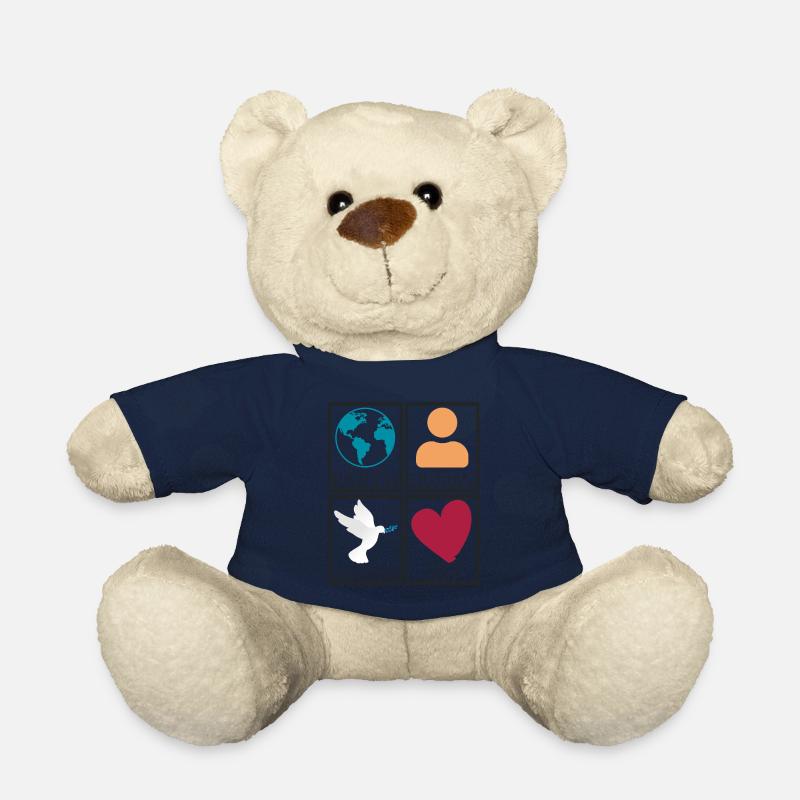 Geburtsort Erde Mensch Freiheit Liebe Frieden - Teddy - French Navy