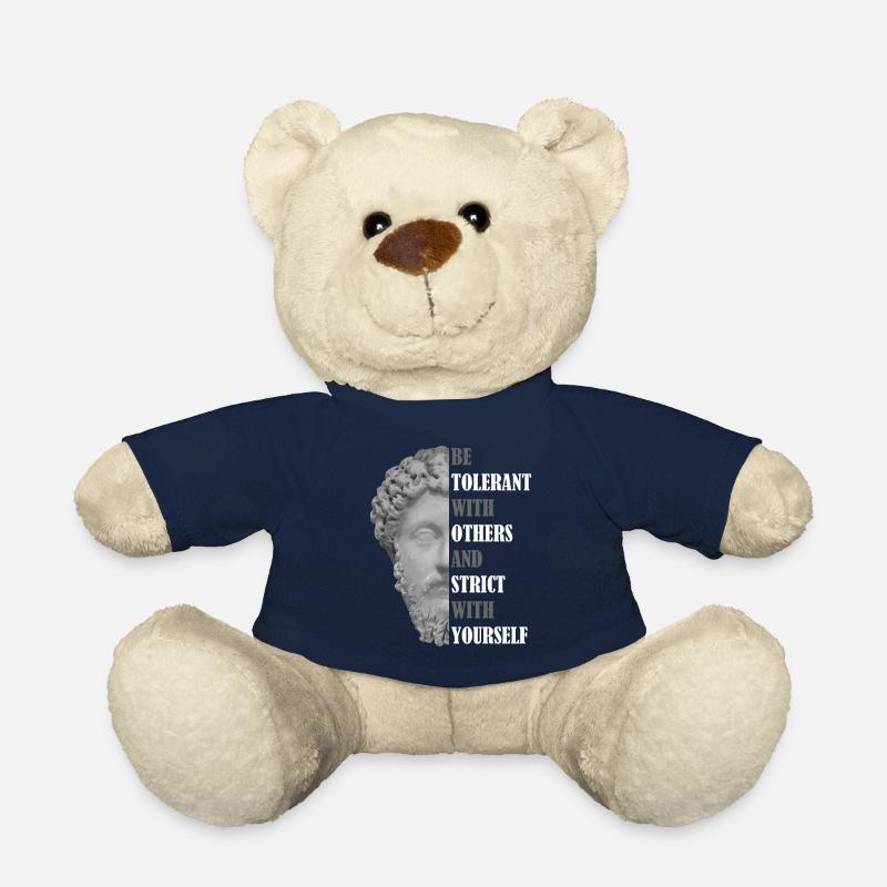 Sei tolerant T-Shirt, Marus Aurelius Geschenk, Stoizismus - Teddy - French Navy