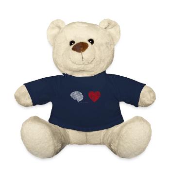 Heart vs Brain Mind Soul - Love Psychology - - Teddy Bear - french navy - Front