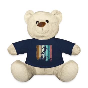 Ski ski ski vintage ski alpin ski ski - Nounours - bleu marine - Devant