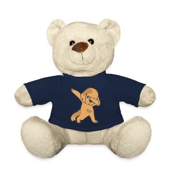 Dabbing dancing dog - Teddy Bear - french navy - Front
