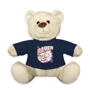Süße Katze Ramen Japanische Nudeln Style - Teddy - French Navy - Vorne