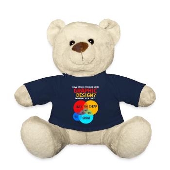 Designer Graphic Designer Graphic Designer Artist - Teddy Bear - french navy - Front