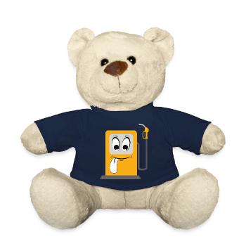 Cartoon Face Petrol Station - Teddy Bear - french navy - Front