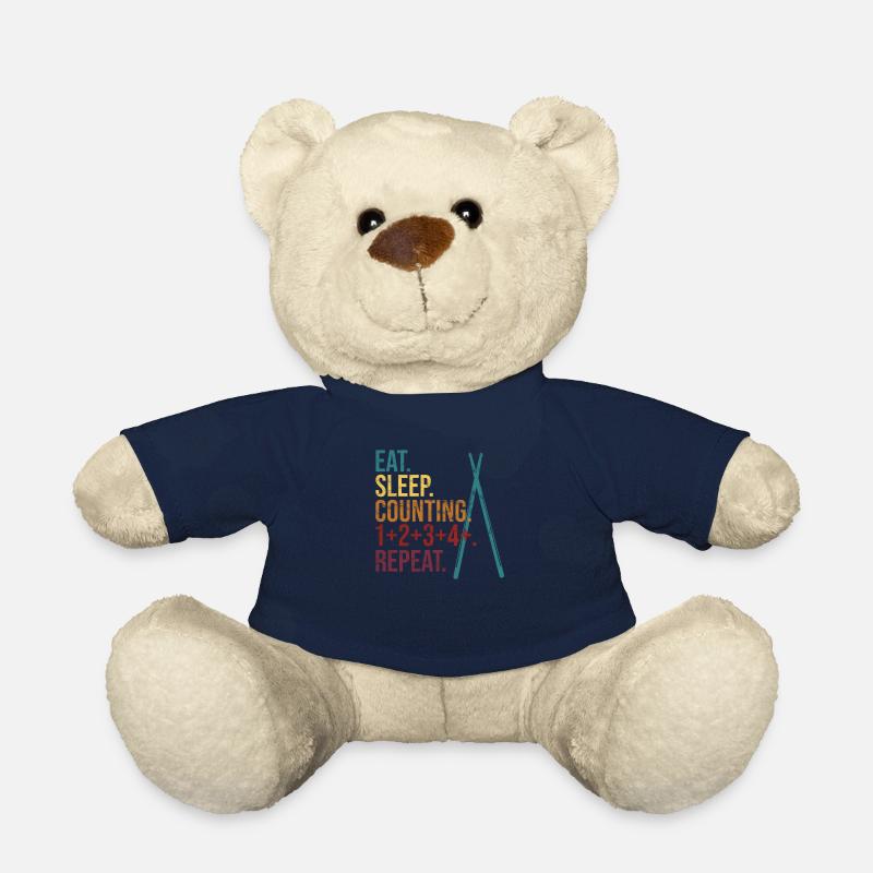 Percussion batteur cadeau de batteur - Nounours - bleu marine