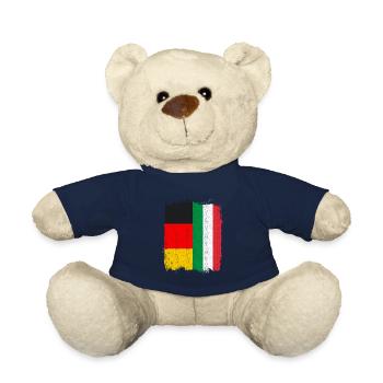 German Italian Flag - Teddy Bear - french navy - Front