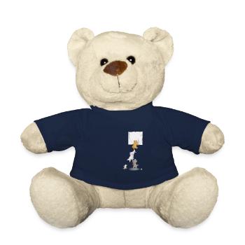 Trois chats et une image de souris rieure - Nounours - bleu marine - Devant