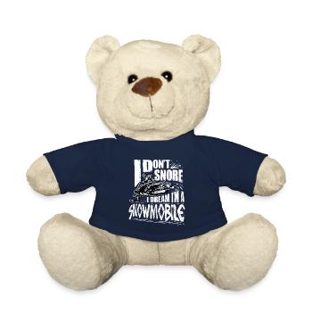 I Don't Snore I Dream I'm A Snowmobile - Teddy Bear - french navy - Front