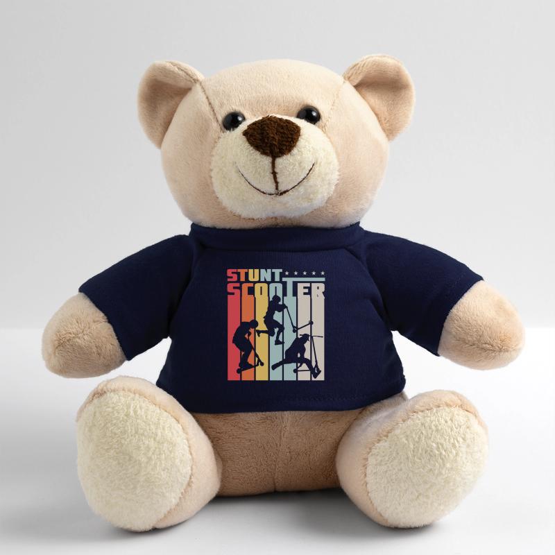 Stunt Scooter Roller Rollerfahrer Retro Style Teddy