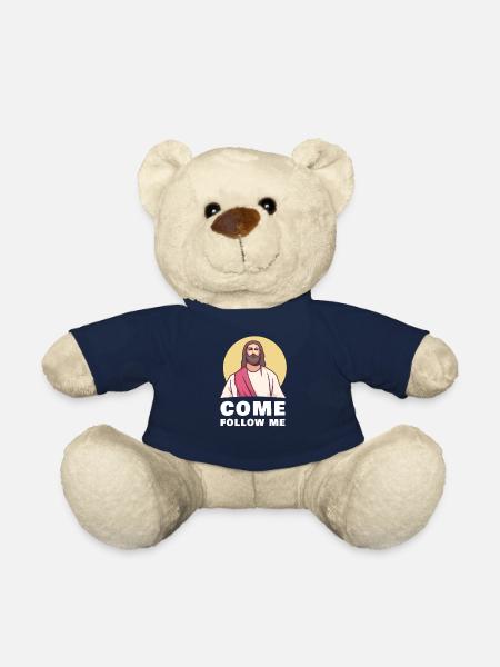 Jesus Christ Follow me - Teddy Bear - french navy