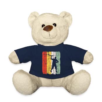 Model Flight Model Maker Airplane Retro Gift - Teddy Bear - french navy - Front