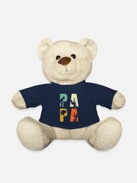 Angler Papa Angeln Geschenk - Teddy - French Navy