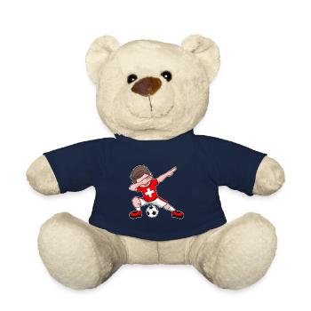 Football Suisse cadeau joueur de football Nati Garçon - Nounours - bleu marine - Devant