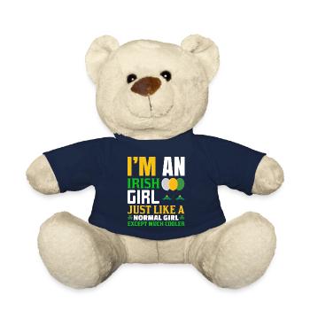 Irish Girl Gift Idea Funny - Teddy Bear - french navy - Front